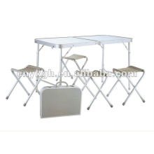 Aluminum folding table and beach chairs sets